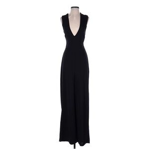 SITA Black Criss Cross Backless Maxi Dress Modal Spandex Tie Accent Medium